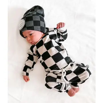 Checkered Organic Ribbed Set