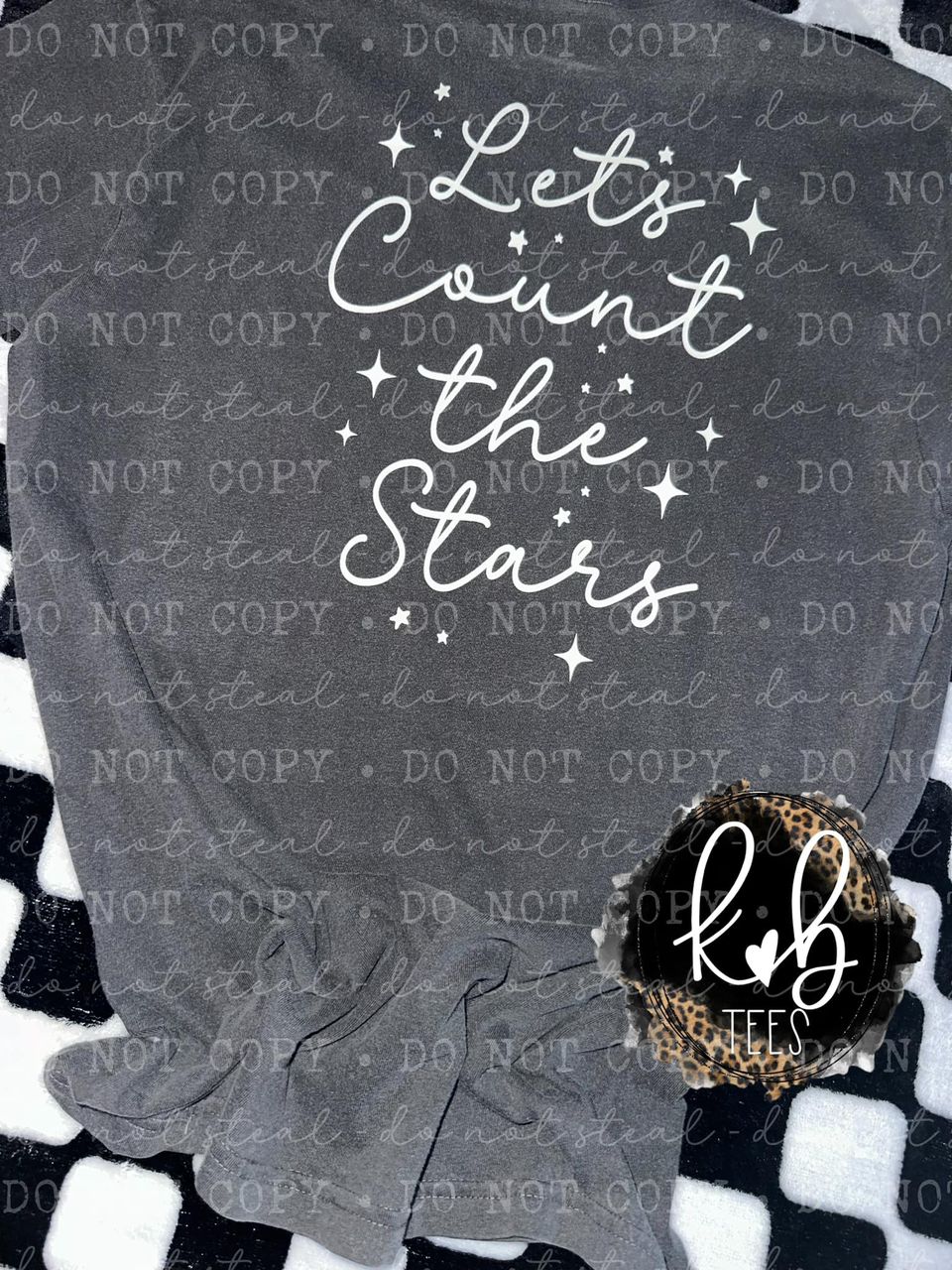 Glow in the dark- Comfort Color Tee- Let's count the Stars