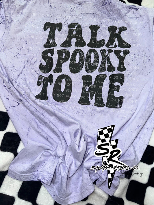 Talk spooky to me t.shirt - halloween t.shirt - comfort color t.shirt