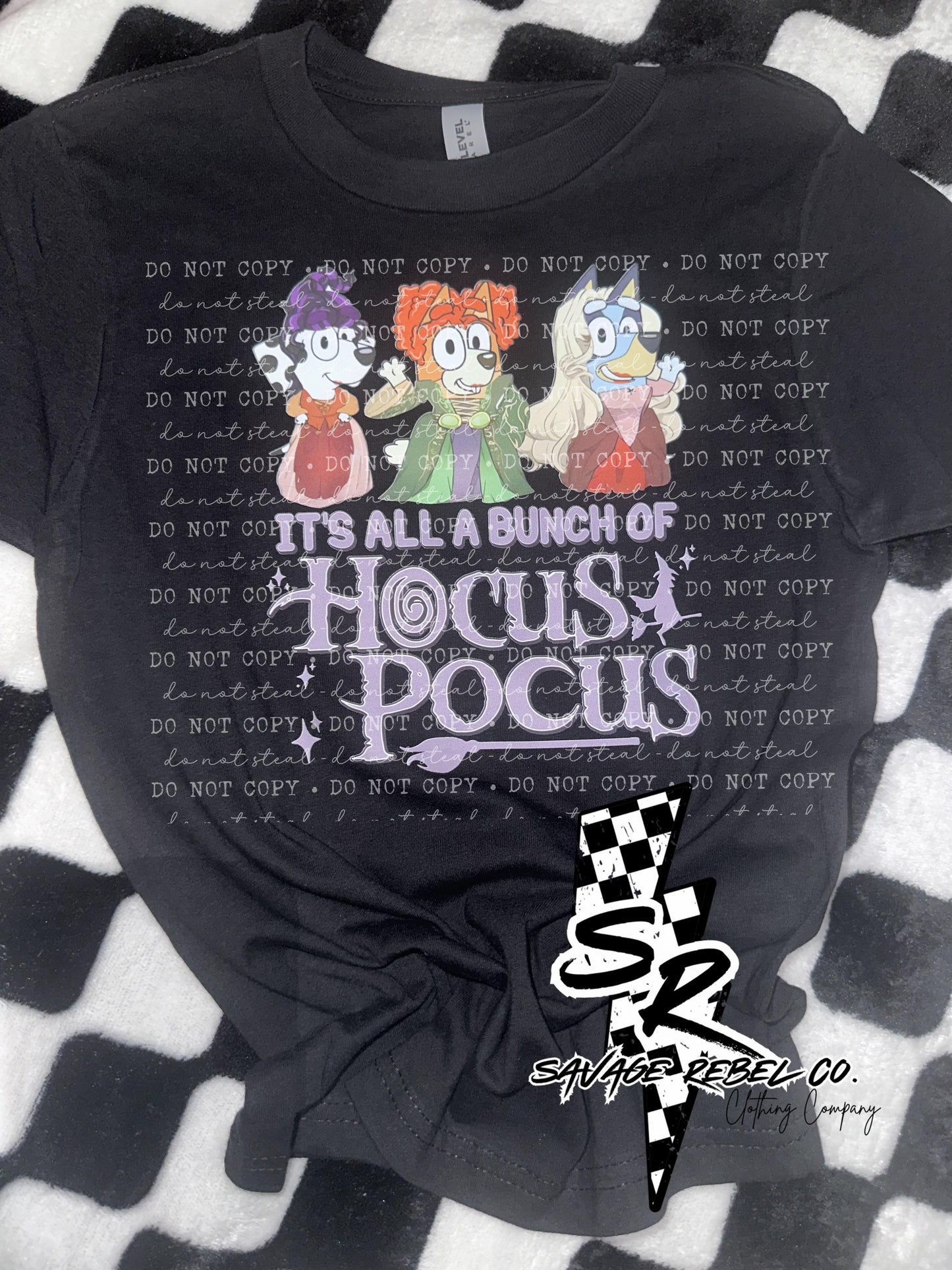 Youth Hocus Pocus Bluey T.shirt - Bluey Halloween T.shirt - Hocus Pocus Halloween t.shirt- Unisex Kids Halloween T.shirt