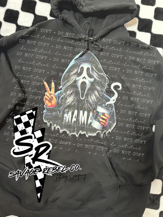 Mama Ghost Face Hoodie - Mama Hoodie - Halloween Hoodie