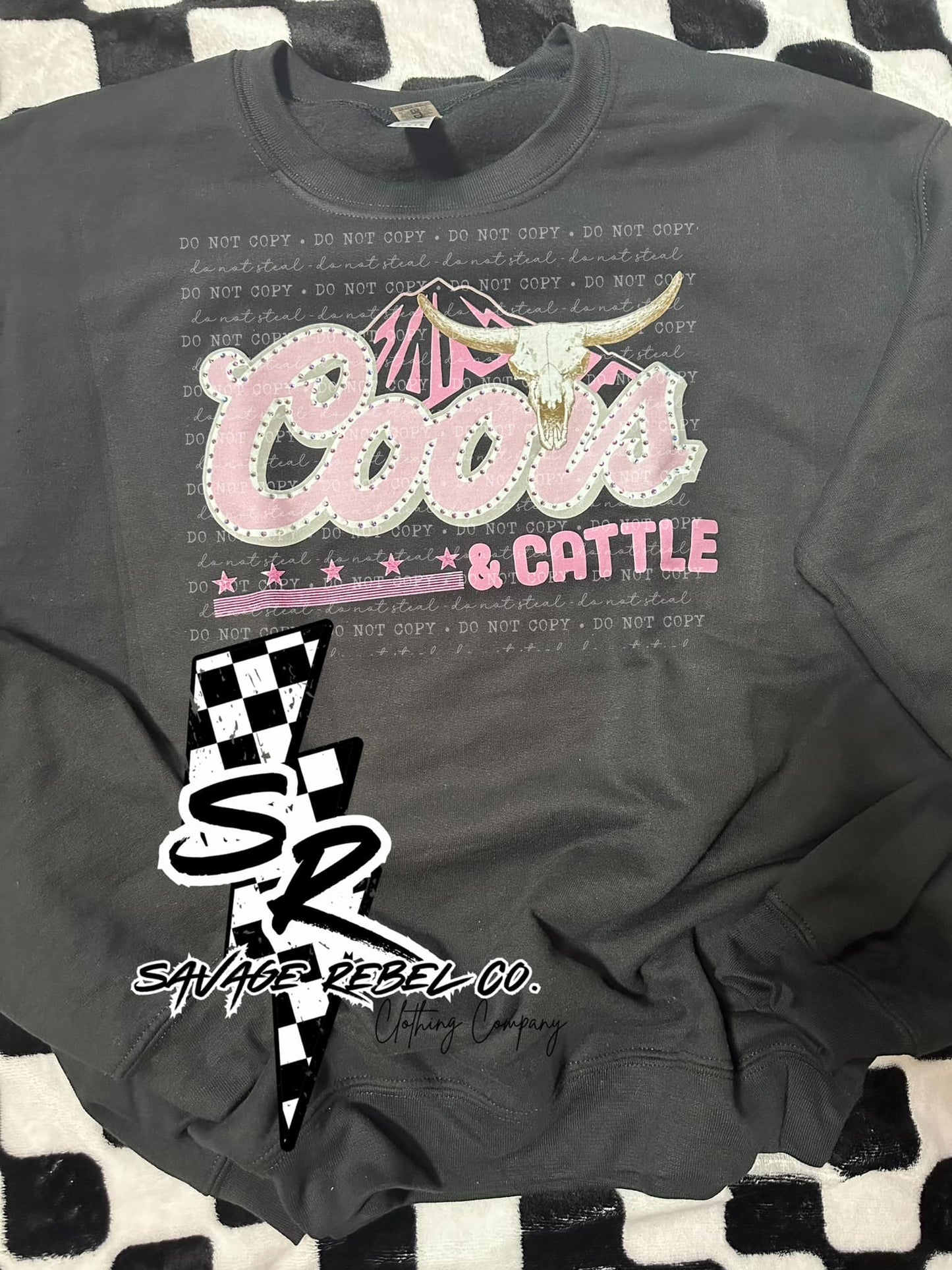 Coors & Cattle Bling Crewneck Sweatshirt - Bling Sweatshirt