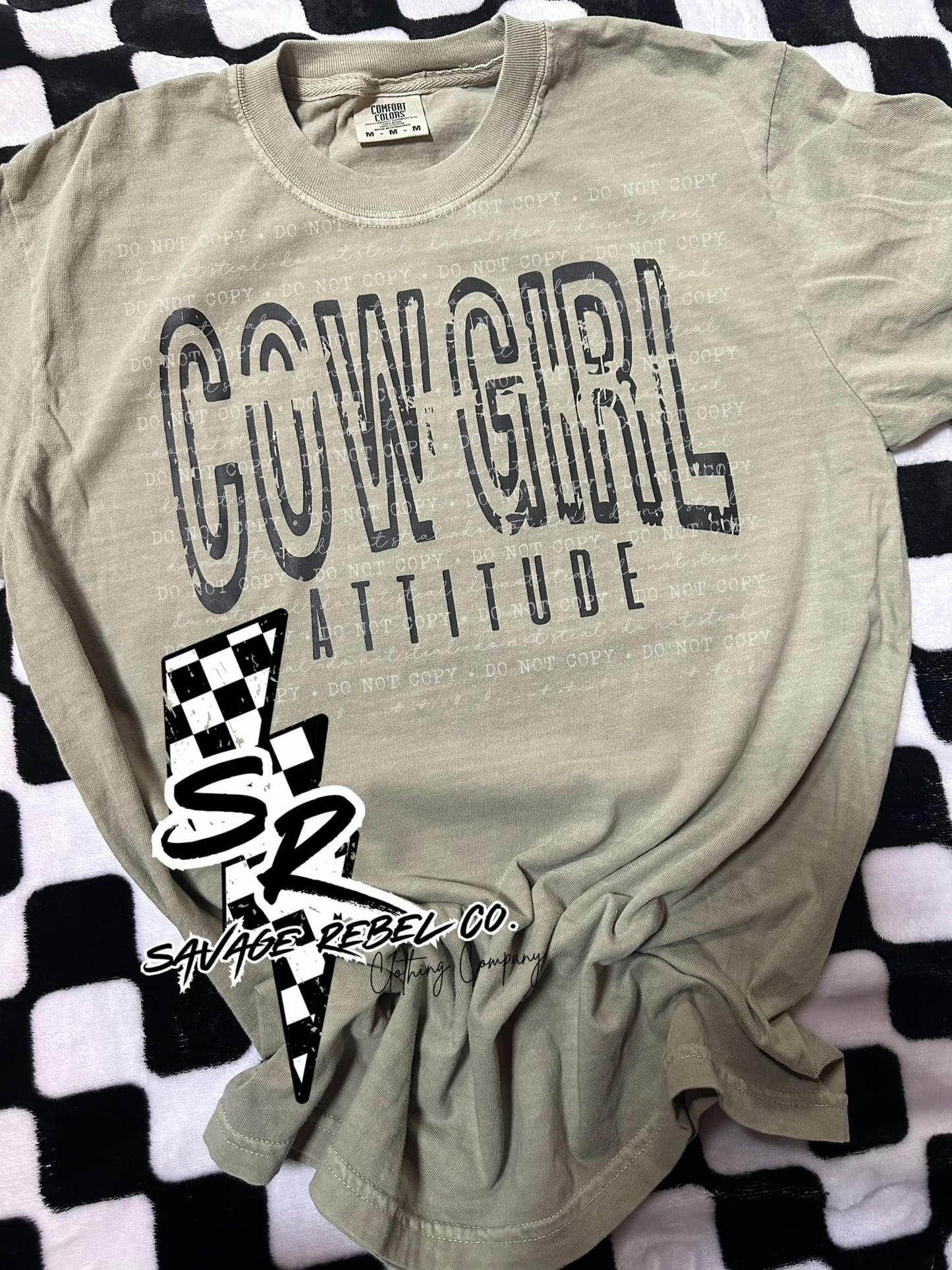 COWGIRL Attitude T.shirt - Comfort color Country T.shirt