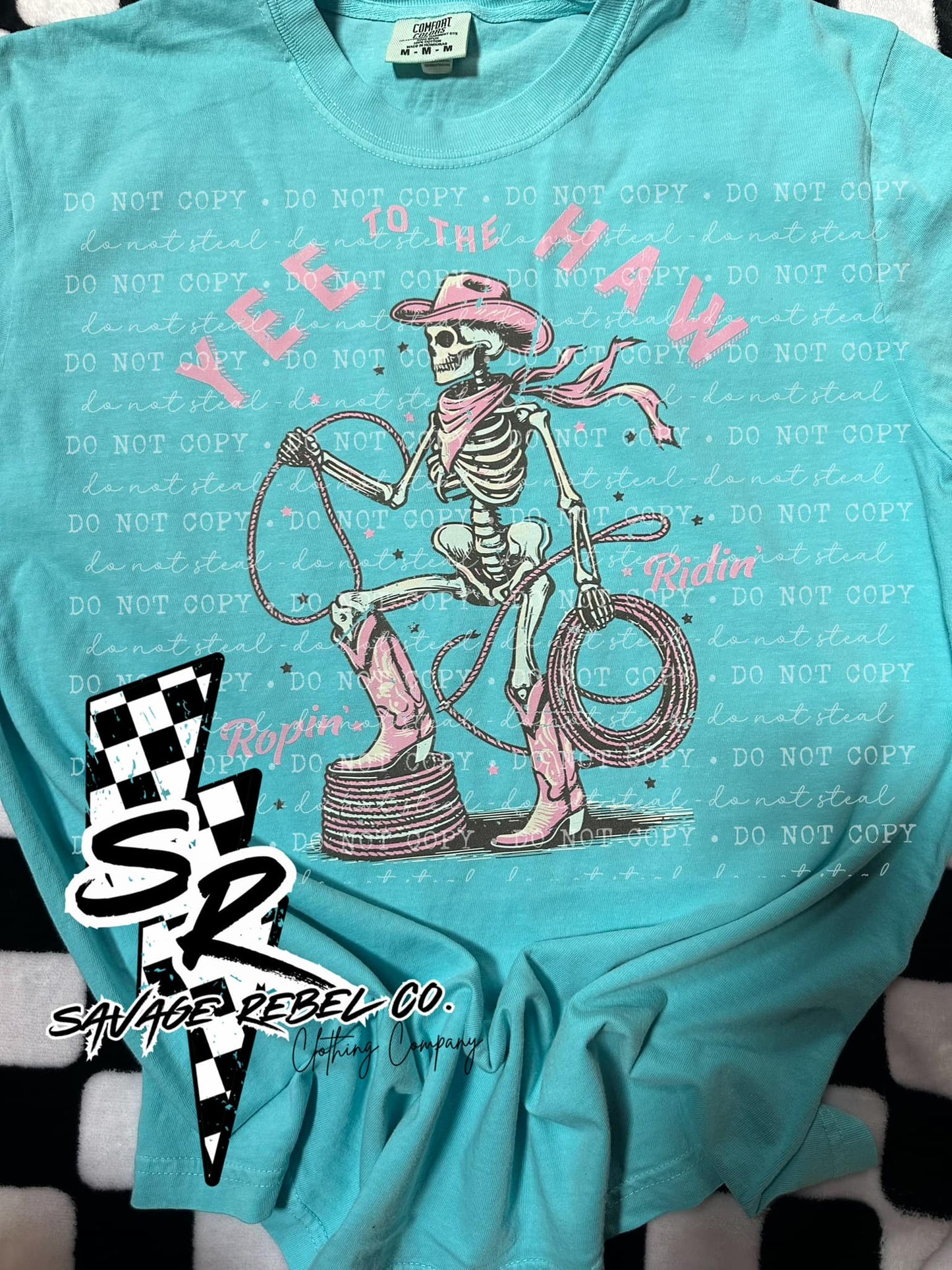 YEE to the HAW skeleton Halloween T.shirt - Comfort Color Skeleton Shirt