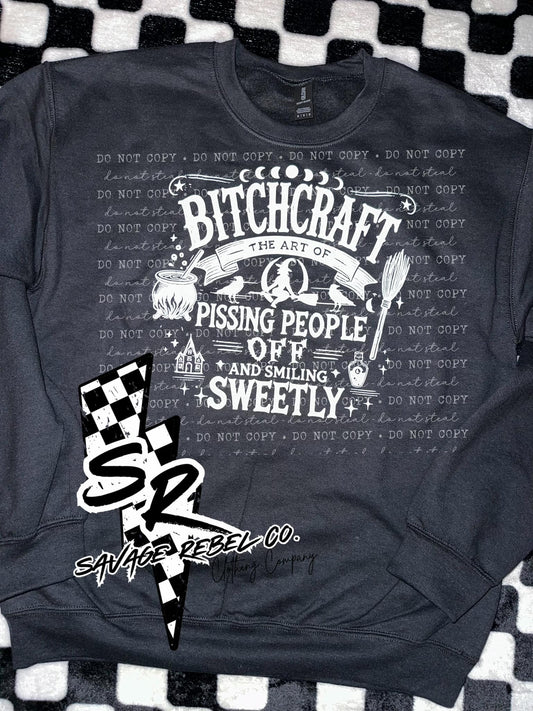 Bitchcraft Crewneck Sweatshirt - Funny Halloween Sweatshirt