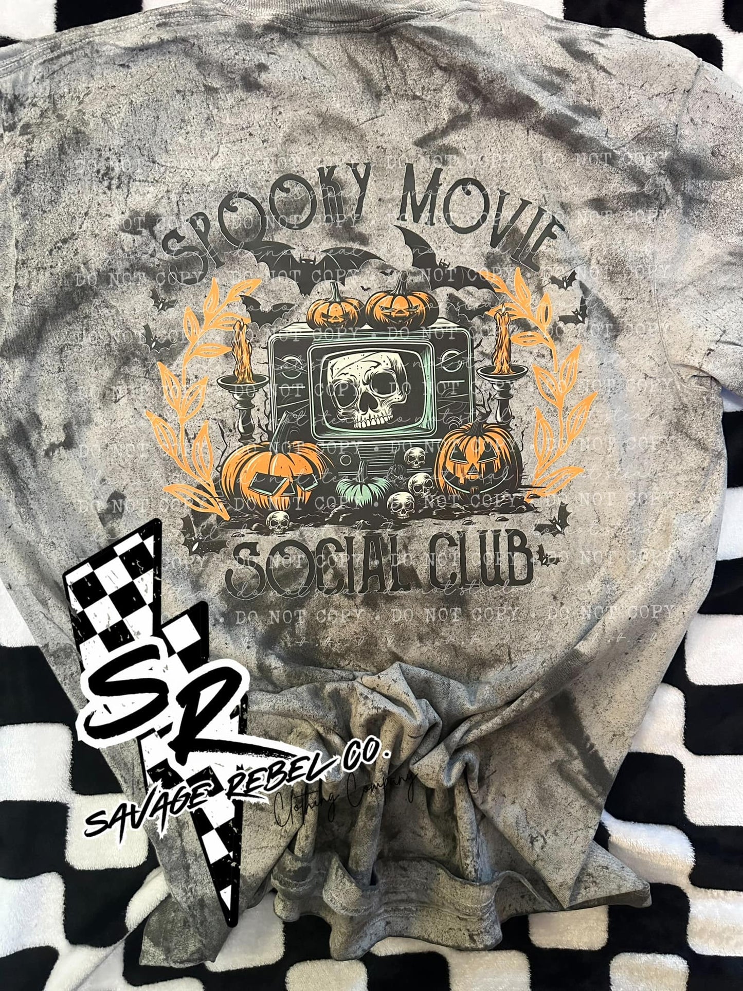 Spooky Movie Social Club - Halloween t.shirt - spooky movies - comfort color t.shirt