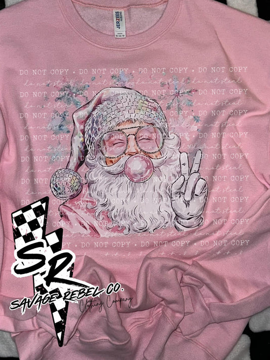 Youth Retro santa- Pink Santa - Bubblegum Santa