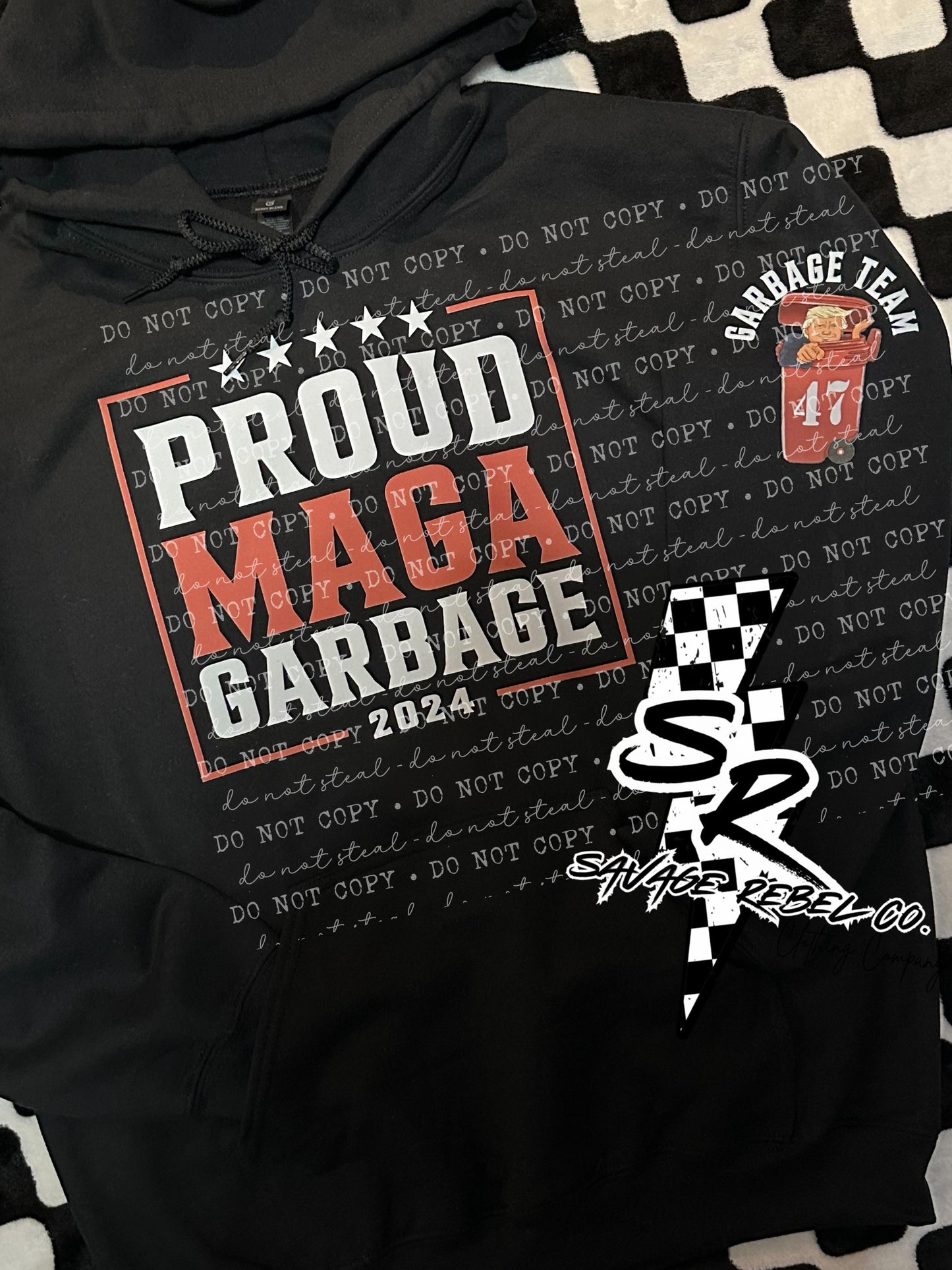 Proud MAGA Garbage Trump Hoodie