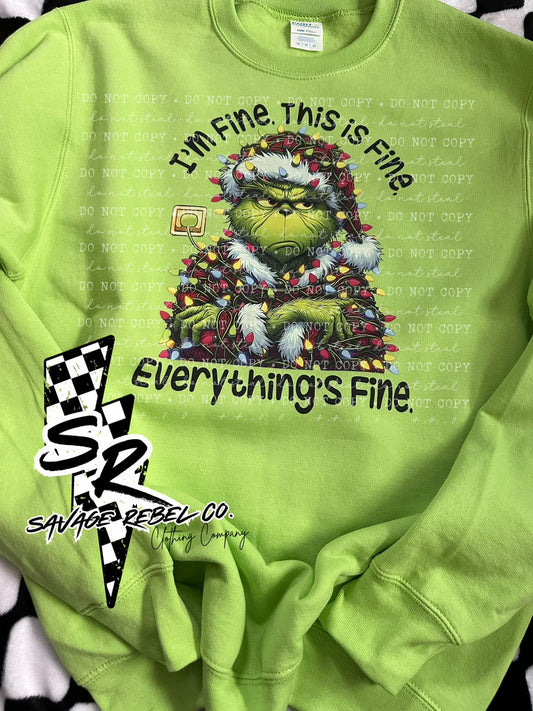 I'm fine this is fine everything is fine sweatshirt