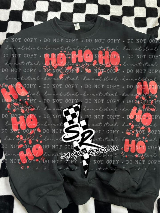 HO HO HO Christmas Sweatshirt - Christmas Sweatshirt