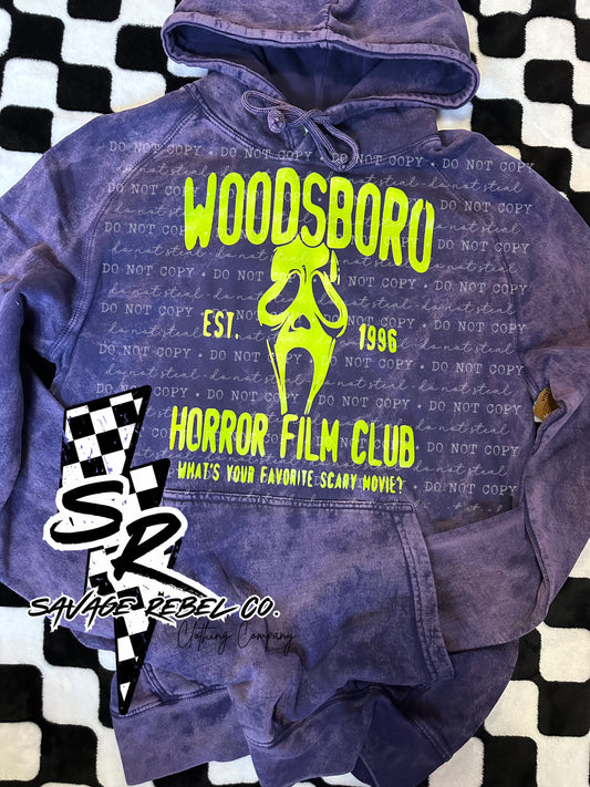 Woodsboro- ghost face hoodie - glow in the dark