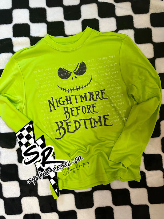 Youth kids nightmare before bedtime long sleeve