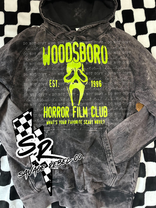 Woodsboro ghost face glow in the dark hoodie