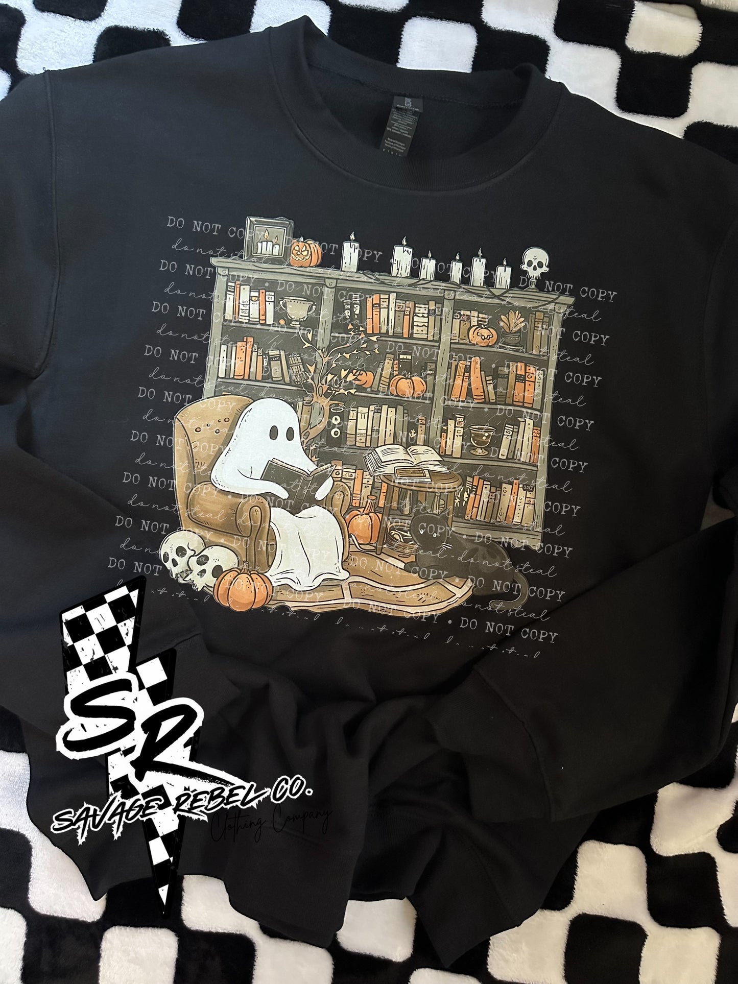 Ghost book sweatshirt - Halloween ghost book sweatshirt